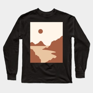Beach organic sunset minimal Long Sleeve T-Shirt